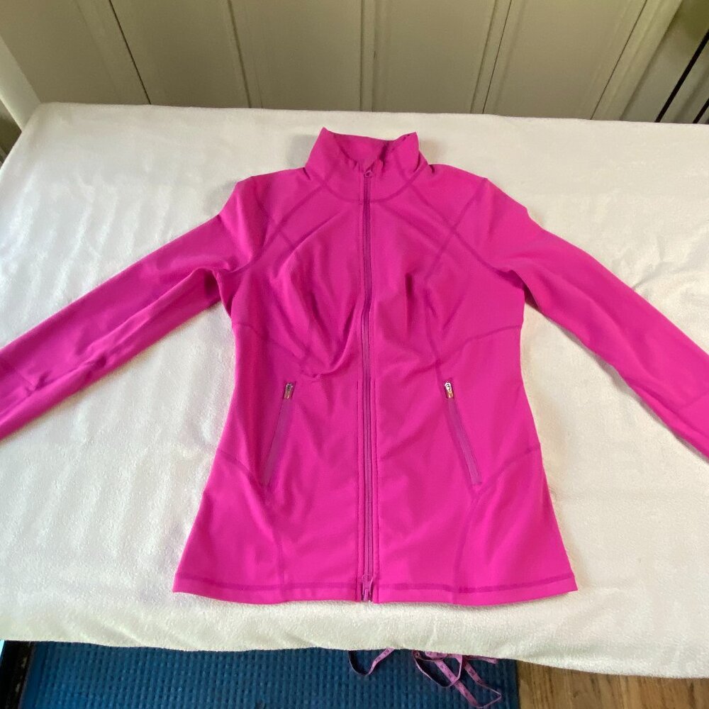 Zella Hot Pink Zip Front Athletic Jacket Small Running / Yoga